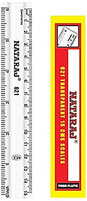 Nataraj Transparent Scale - 15 cm