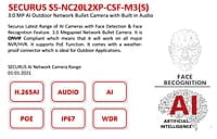 Securus 3.0Mp Colorsense Ip Ai Outdoor Bullet M3(S) Camera Securus 3.0Mp Colorsense Ip Ai Outdoor Bullet M3(S) Camera