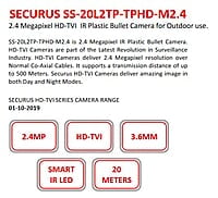 Securus 2.4 Mp Hd-Tvi Ir Bullet Auto Camera Securus 2.4 Mp Hd-Tvi Ir Bullet Auto Camera
