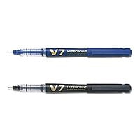 Pilot V7 Hi-tecpoint Pen with cartridge system - 1 Blue, 1 Black Pen,
