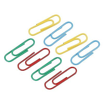 Gem Clip/U Clip 28 mm Plastic Coated (Set of 500 Pcs in 5 Plastic Boxes)