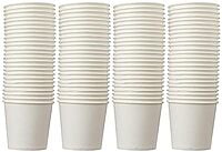 Genric Disposable Paper Tea Cups 150 ML (White) - Set of 100