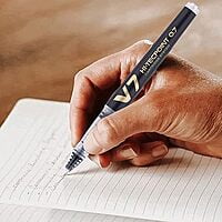 Pilot V7 Hi-tecpoint Pen with cartridge system - 1 Blue, 1 Black Pen,