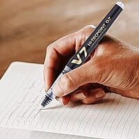 Pilot V7 Hi-tecpoint Pen with cartridge system - 1 Blue, 1 Black Pen,