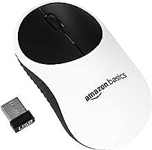 Amazon Basics Wireless Mouse White & Black