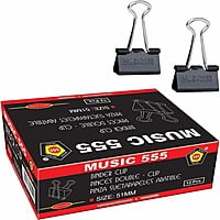 MUSIC 555 Black Binder Clip