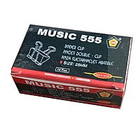 MUSIC 555 Black Binder Clip