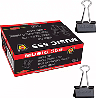 MUSIC 555 Black Binder Clip