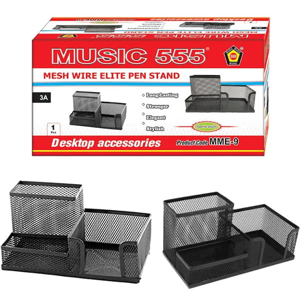 Music555 Mesh Wire Metal Pen Stand